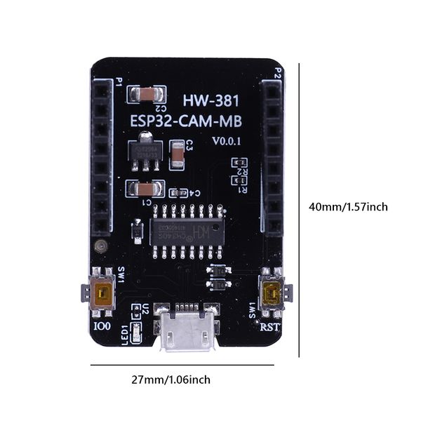 1-10pcs ESP32-CAM-MB Плата адаптера программирования WiFi+Bluetooth-совместимый