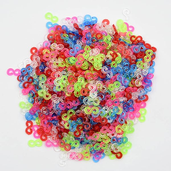 Clips acrilici S Loom Elastico elastico Connettori di gioielli in plastica per cranica Bracciale che effettua il kit di ricarica di rampini artigiani ganci con fibbie