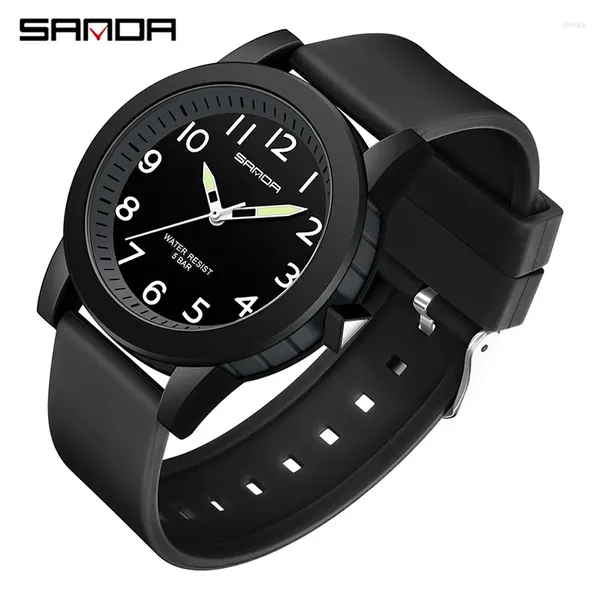 Orologi da polso sanda sport maschi militari orologi casual al quarzo analogico orologio 50 m waterproof owatch man moda la moda relogio maschilino 3220