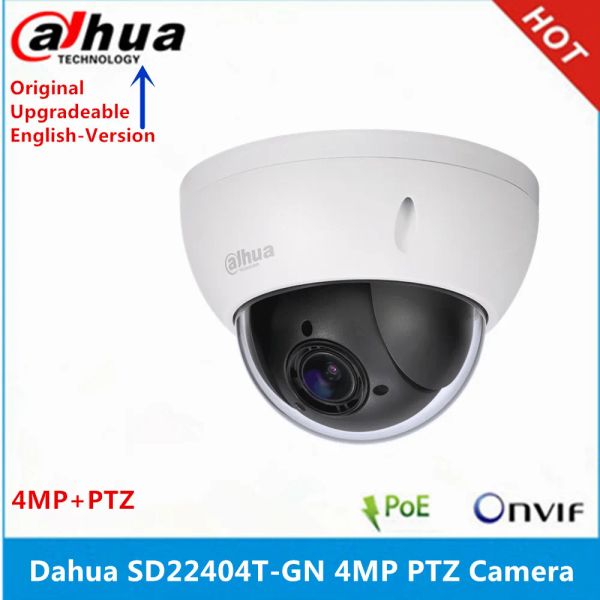 Оригинал объектива Dahua SD22404TGN 4MP Full HD Network Mini Ptz IP Dome 4x оптический зум -линз IP67 IK10 POE Camera