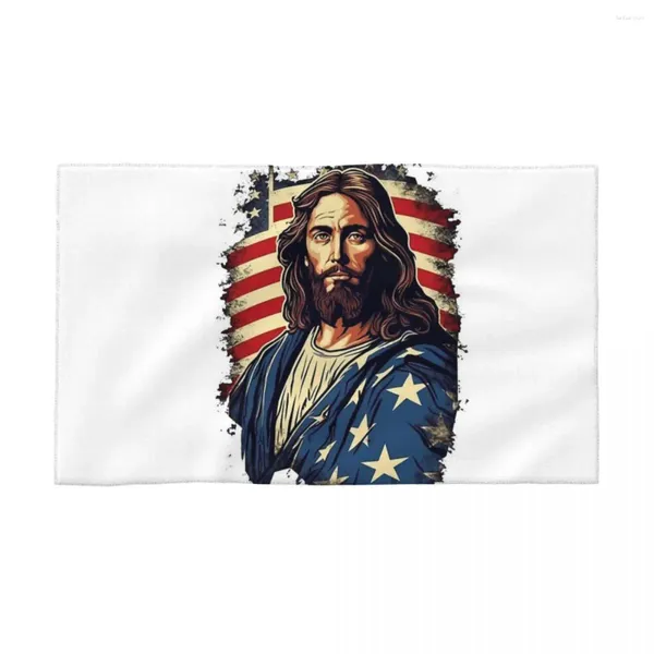 Handtuch amerikanische Jesus Christian Gift Christentum 40x70 cm Gesicht Waschstoff Wasser-Absorption für den Urlaub geeignet