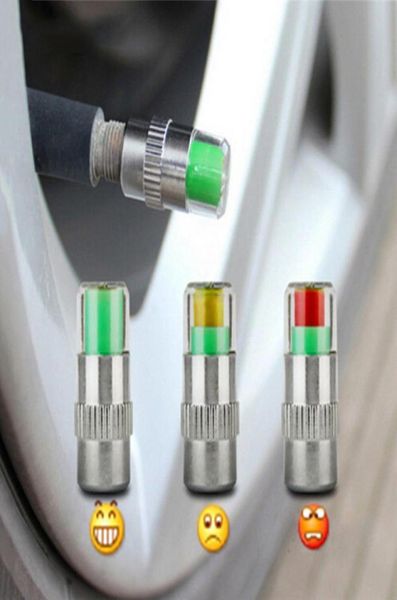 4pcs 24 bar Auto Reifendruck -Guage Cap Sensor Anzeige Alarm Überwachungsinstrument Alarmluftdruckmessgerätekappenanzeigung3646141