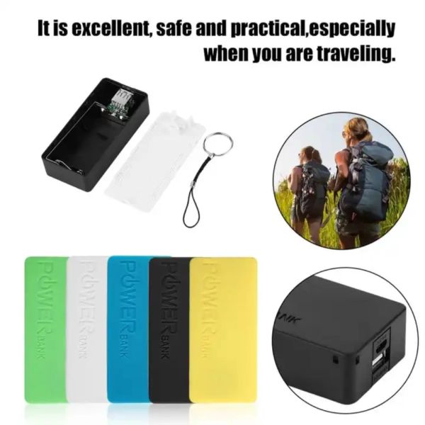 2 * 18650 Power Bank 5V 1A Case di caricabatterie USB portatile Mini Kit Storage Box fai da te per cellulare Mp3 Carica elettronica