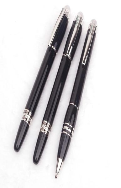 Luxo Monte Black Resin Crystal Office Roller Ball Blance Pen Gel Ink Writing Signature Fountain Pens2694284