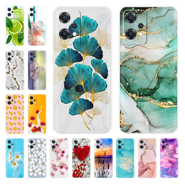 Per OnePlus Nord CE 2 Lite 5G Telefono Case Shockproof TPU Coque per OnePlus Nord 2t Nord CE2 Lite Back Cover Bumper Flower Fundas