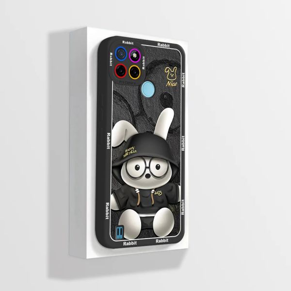 Per Realme C21Y Case Realmec21 Y Custodia per telefono del silicone liquido Panda carino per Realme C21 C 21 Y C25Y BAMPER COPERCHIO DI COPERTURA