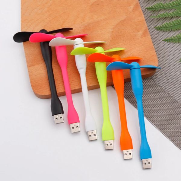 Tragbarer Mini -USB -Lüfter Flexibler Bieger Lüfter für Power Bank Laptop PC AC Ladegerät Handlüfter Sommer Reisekühler -Gadget