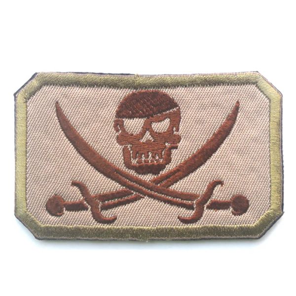 Sticked/PVC Patch Navy Seals Jolly Roger Piratenschädel gekreuzter Schwerter Patch Armee Militärische taktische Stickereien