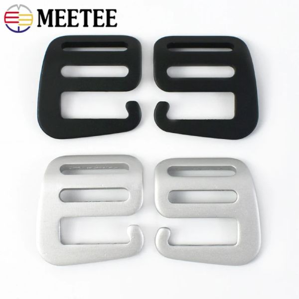 Meetee 5/10PCS 20/25 мм металлические G Крюки скрещивания Tri-Glide Регулируйте штучные пакеты рюкзак rackbeck щит