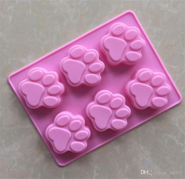 Molde de bolos em forma de pata diy moldes de sabão de silicone feitos à mão Moldes de sílica gel resistentes ao calor 2xg BB2940443