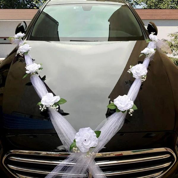 Fiori decorativi decorazioni per auto da matrimonio artificiale tazza di aspirazione elegante fiore in stile europeo per qualsiasi