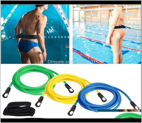 Acessórios Treinamento de natação ajustável Cinturão elástica para crianças adultos exercitador de trela malha de bolso de segurança corda de segurança Piscina Part2127678