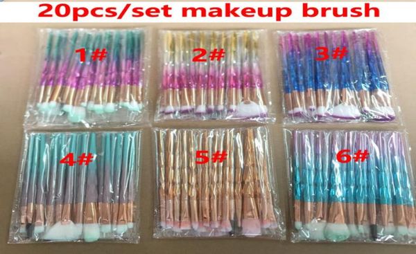 Pennelli per trucco per diamanti 3D Kit Face Eye Gu app BATCH Colorful Foundation Beauty Cosmetics 20PCSSET2928852