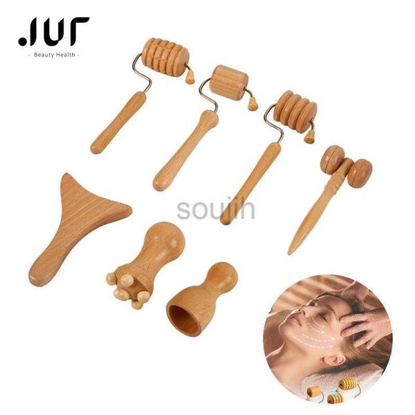 Gesichtsmassagegerät Massagebaste Holz Gesichtsrolle Mini Holz Gesicht Holz Meridian Massage Kit Gesichtsrolle Heben 240409