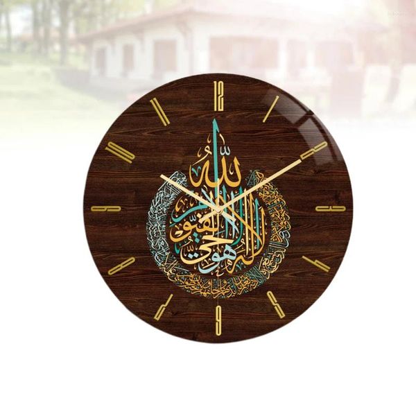 Relógios de parede relógio em casa eid alteração muçulmana redonda digital antiquada