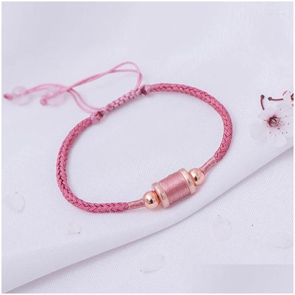 Braccialetti di fascino kurukle bodhisattva bracciale rosa a mano a mano a mano a mano a mano regolabile amet porta buona fortuna e il matrimonio sier uomini le donne dar dhing dhvj2