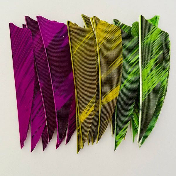 50Pack Archers Arrow Feather Fletching 3 polegadas coloridas palhetas de peru para caçar o corte do escudo de tiro de alvo