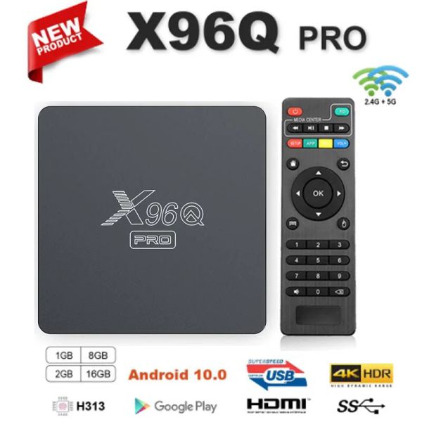 Kutu X96Q Pro Set Üst Kutu Quanzhi H313 Yabancı Ticaret TV Kutusu 4K WiFi Android TV Kutusu TV B B