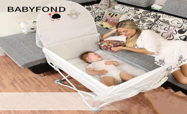 Taşınabilir Yenidoğan Bebek Yatağı Çok Fonksiyonlu Katlanır Seyahat Küçük BB Sivrisinek Net Ekleme Bedsi8897740