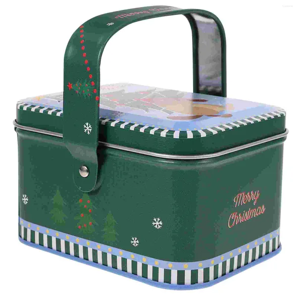 Aufbewahrung Flaschen Weihnachten Zinnbox Cookie Blechbehälter süße Süßigkeitenglas mit Deckeln