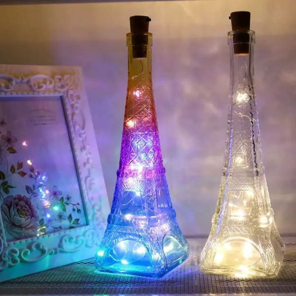 Bolsa de garrafas de vinho Luz de fio de cobre Luz de luz LED String romântica Decoração versátil Lanterna de Natal Presente de casamento criativo de casamento