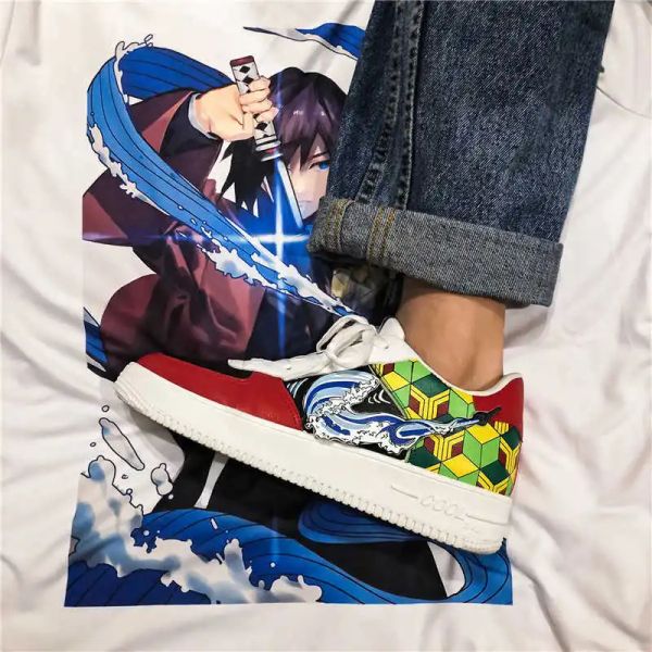 Stivali scarpe anime graffit hip hop cartone animato per la sneaker sport di streetwear giovanile per uomini