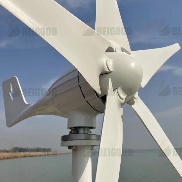 Небольшая ветряная турбины без энергии 5 кВт 5000 Вт 48 В 24 В 12 В 5 лопастей с MPPT/контроллер заряда Windmills RV Yacht Farm для домашнего использования