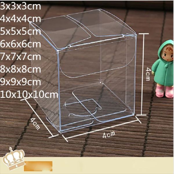 10pcs atacado NewClear PVC Box Packing Wedding/Christmas Favor Candy Candy Apple Presente de presente Caixa/estojo transparente