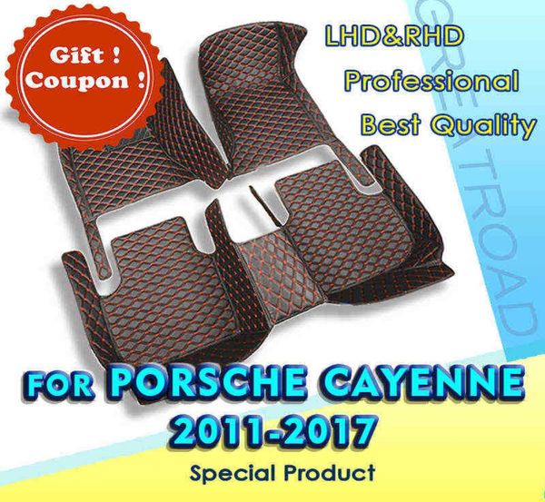 Auto -Bodenmatten für Porsche für Cayenne 2011 2012 2013 2014 2015 2016 2017 Custom Auto Foot Pads Automobile Innenzubehör H26344556