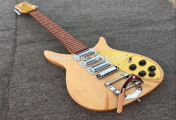 Prodotto di fabbrica Ricken Backer 325 Electric Guitar 3 Pickup Real Pos Golta in legno Solido Plate 9796457
