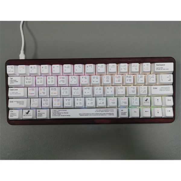 Zubehör 131 Tasten Kirschprogrammierer Schlüsselkap PBT -Farbstoff -Sublimationschlüssel 6.25U für mechanische Tastatur DZ60 GK61 Dropshipping