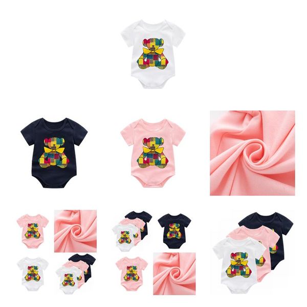 ROMPERS 2022 Kinder Strampler Sommer Jungen und Mädchen Mode Neugeborene Babyklettern Kleidung Marken Mädchen Infant Drop Deliv babydhshop liefern otk1v