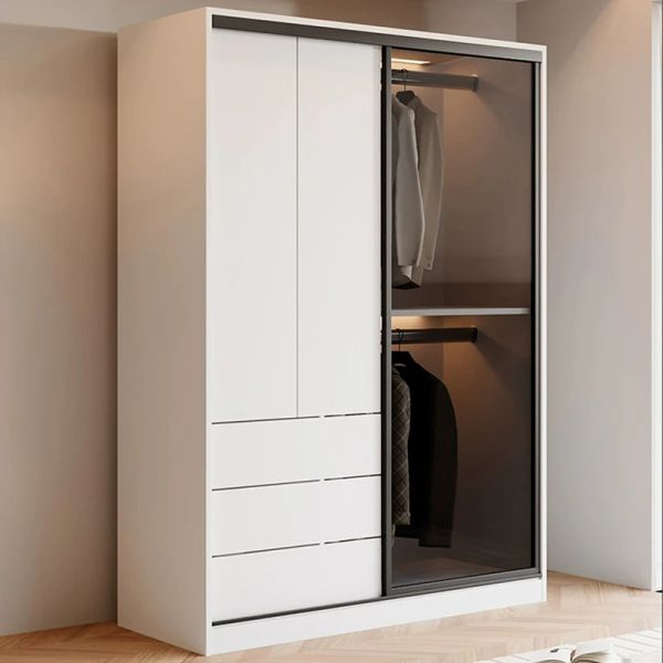 Гостиная белая шкаф с удилища минималистская индустриальная роскошная деревянная шкаф