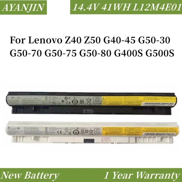 Батареи L12S4E01 14.4V 41WH Ноутбук для Lenovo Z40 Z50 G4045 G5030 G5070 G5075 G5080 G400S G500S L12M4E01 L12M4A02 L12S4A02