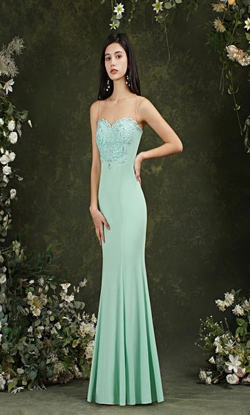Under 40 Burgundy Prom Evening Designer Anlass Kleider Mermaid Sheer Neck Appliked Pailletten Lange Brautjungfernkleider Kleider CPS188608065