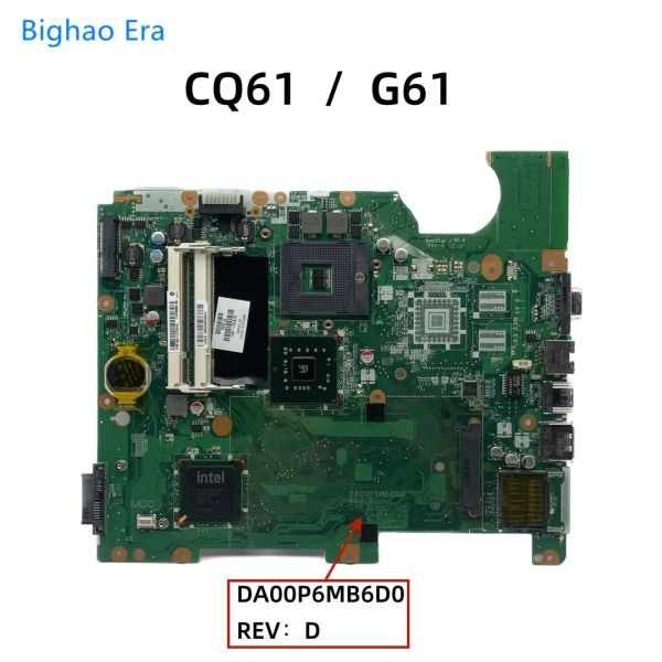 Placa -mãe DA00P6MB6D0 PARA HP COMPAQ CQ61 G61 Laptop Motherboard com chipset GL40/GM45 Uma DDR2 578002001 578701001 (CPU grátis+mistura de calor)))