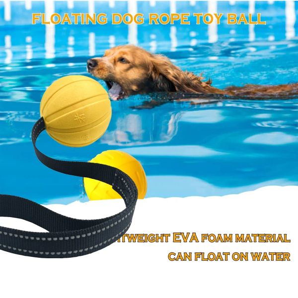 Hundespielzeugkugeln auf einem Seil für kleine mittelgroßen Hundekauen, langlebiger interaktiver Ball für das Training von Hunden, Eva -Schaumstoffkugel schwimmt