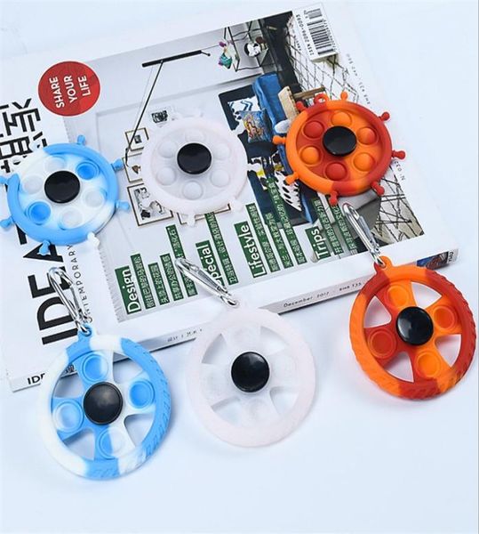 Lenkrad Ruder Finger Bubble Bubble Top Gyro Dimmer Spielzeug sensorische Anti -Stress -Handspinner für Kinder Audlt Geschenk Toy2464825