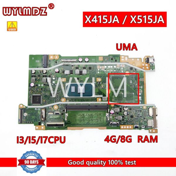 Материнская плата x415ja i3/i5/i7cpu ноутбука для ноутбука для Asus x515ja x515jab x515jf x515j x415j p1511cja v5200j Материнская плата ноутбука 100% тест ОК