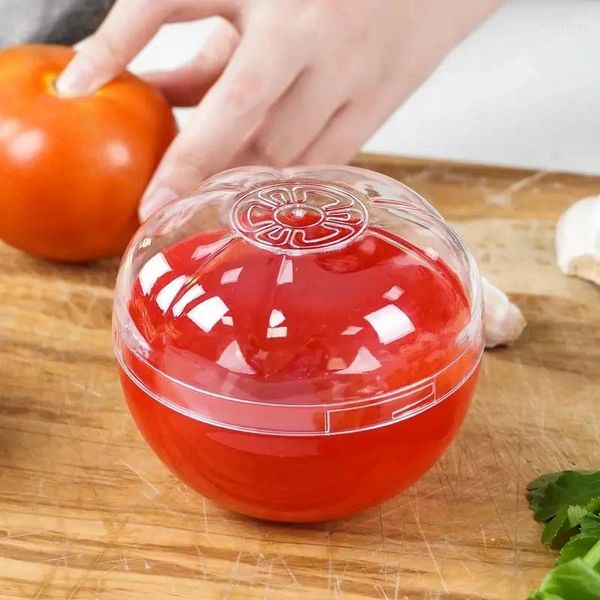 Speicherflaschen 1PC Plastik Frischhaltekiste mit transparenten Deckel -Tomaten -Lebensmittel -Sparerbehälter