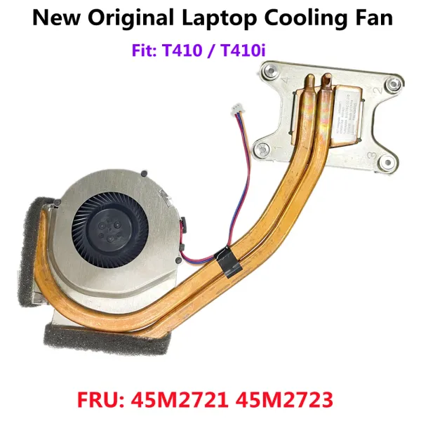 Pads Новый оригинальный вентилятор охлаждения CPU для охлаждения для Lenovo ThinkPad T410 T410i Интегрированный графический графический радиатор 45M2721 45M2723 04W6595