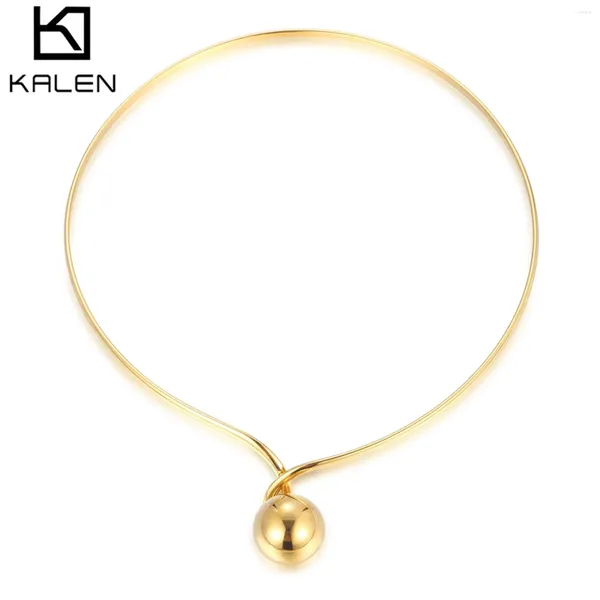 Колье с катушкой Choker 3 мм для женщин - нержавеющая сталь KN236552