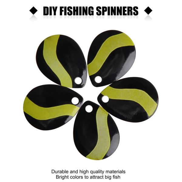 20pcs Fishing Spinner Blades Eche Accessori fai -da -te cucchiai nichel liscio per esche per spinner a vite per le esche a vite.