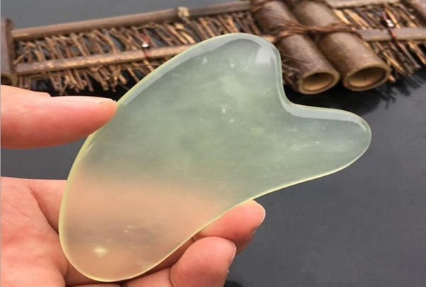 Neue 10pcs Natural Jade Gua Sha Haut Gesichtsbehandlung Massage Jade Scraping Tool Spa Salon Lieferant Schönheit Gesundheitstools5503066