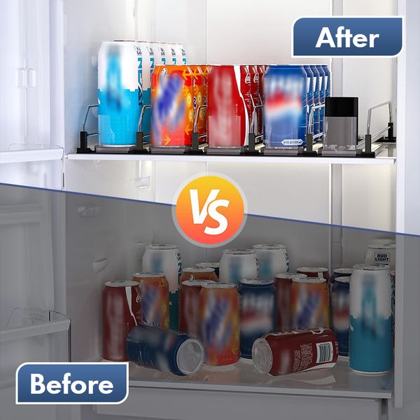 3pcs/5pcs Bir set konserve içecek itme rafı içecek organizatör dağıtıcı buzdolabı içecek saklama kutusu soda su dağıtıcı