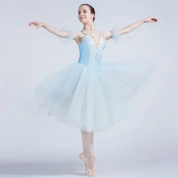 Стадия Wear Girls 'Camisole Swan Dance Dance Tutu Performance Costumes Ballet Dress Halloween Рождественский костюм