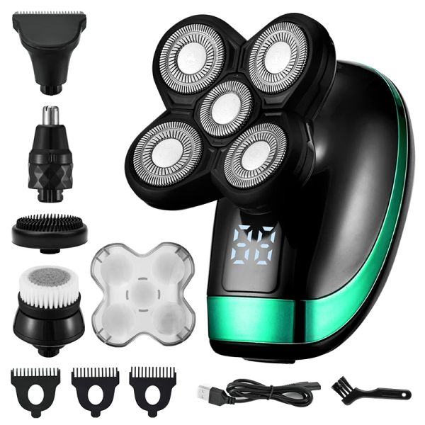 Clippers Kit multi di toelettatura Display digitale Raffitto elettrico Terrimer barba Razor Electric Wet Dry Uomini a faccia del viso Hine