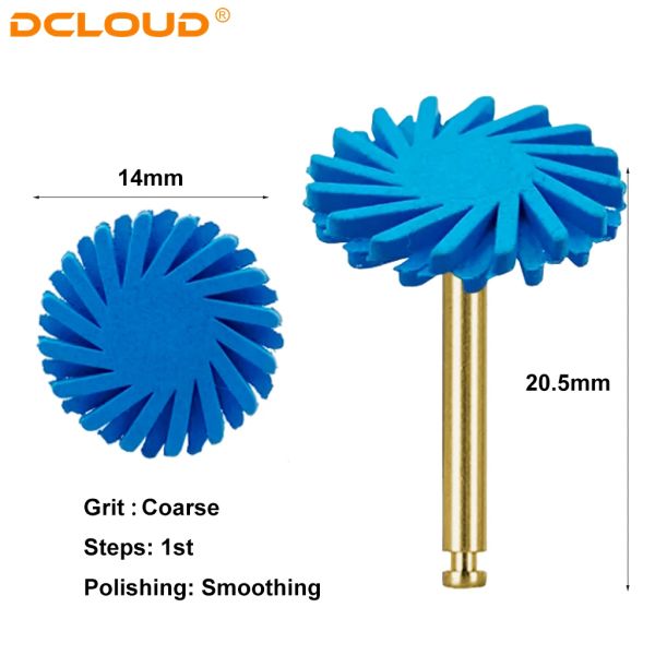 Dcloud Dental Rubber Polhoner composto de resina de polimento de diamante Sistema de diamante Burs RA 4mm Wheel Spiral Flex Brush Dentistry Ferramenta