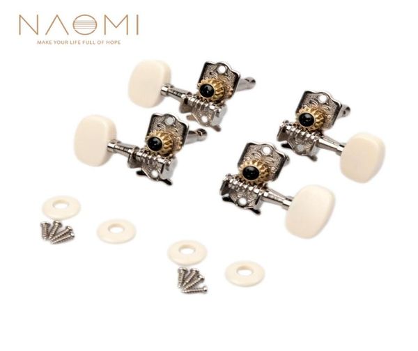 Naomi Tuning Pegs Ukulele Guitar Tuning Pegs Machine Heads Tuner para ukulele 4 Strings Acessórios de peças de guitarra clássica New4096292