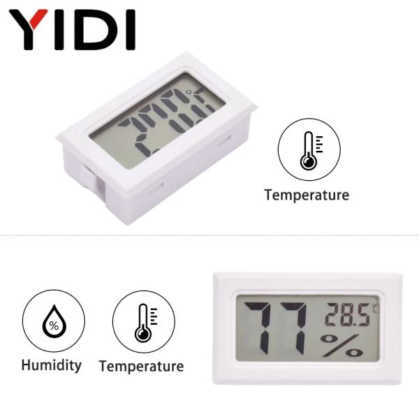 Mini Digital Digital LCD LCD Sensor de temperatura Medidor de umidade Detector Detector Medida residencial Termômetro Hygrômetro Indoor Outdoor